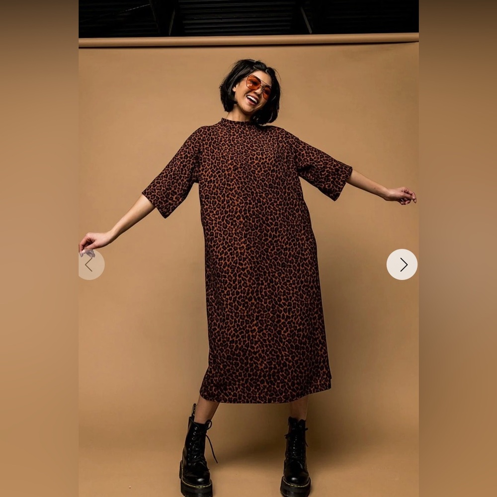 Dressed in LALA Ozzy Dress in Leopard